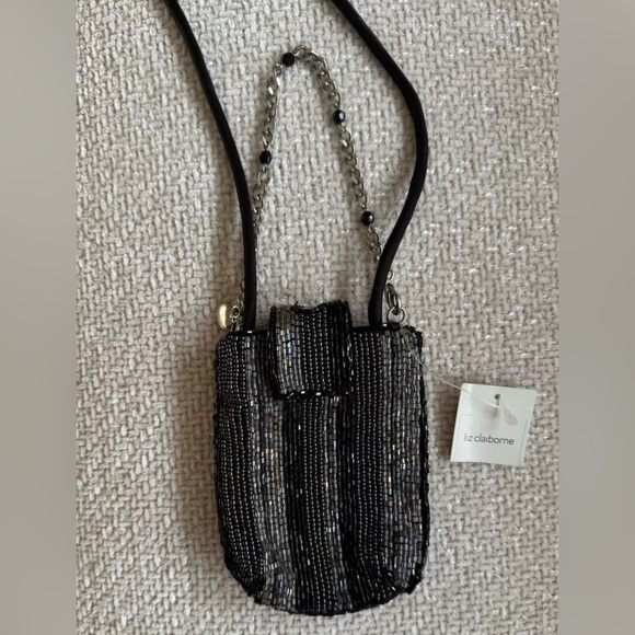 Liz Claiborne Handbags - Liz Claiborne Mini Crossbody Bag/Purse in a sparkly black